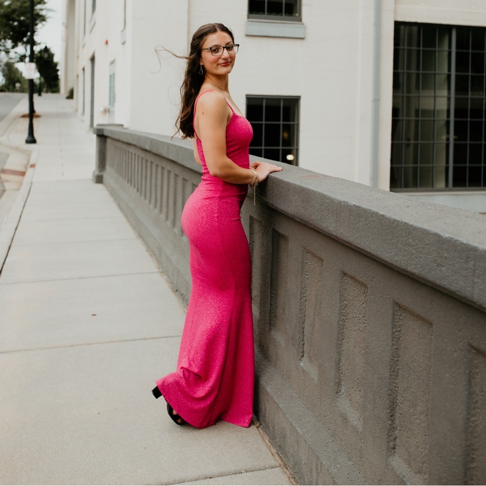 Pink glitter Prom Dress